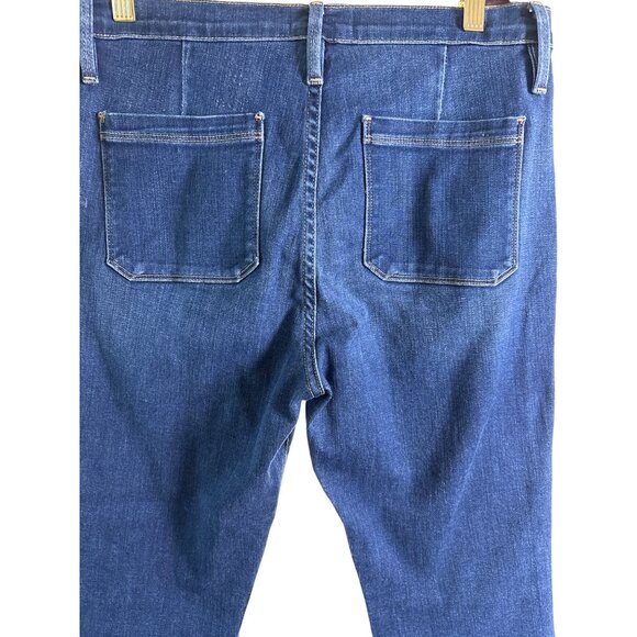 Frame Denim Le Bardot Crop Flare Size 29‎ Jeans Patch Pocket Raw Hem $240 Menara - Picture 8 of 11